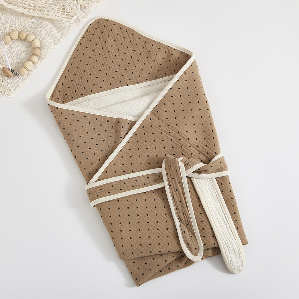 纯棉4层纱布新生儿包被宝宝襁褓巾婴儿抱被儿童浴巾韩风睡袋薄款