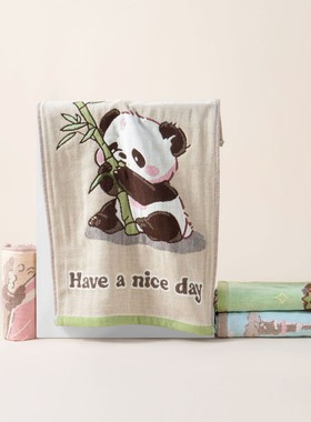 纯棉小毛巾儿童纱布童巾全棉a类卡通宝宝提花挂式洗脸巾幼儿园