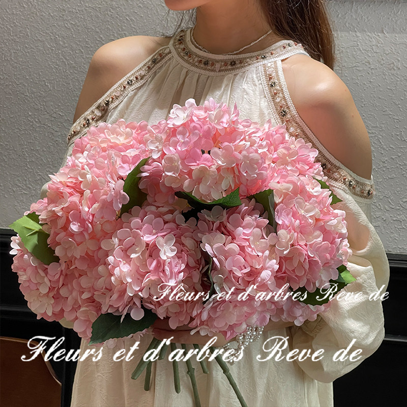 高档绣球花仿真花假花