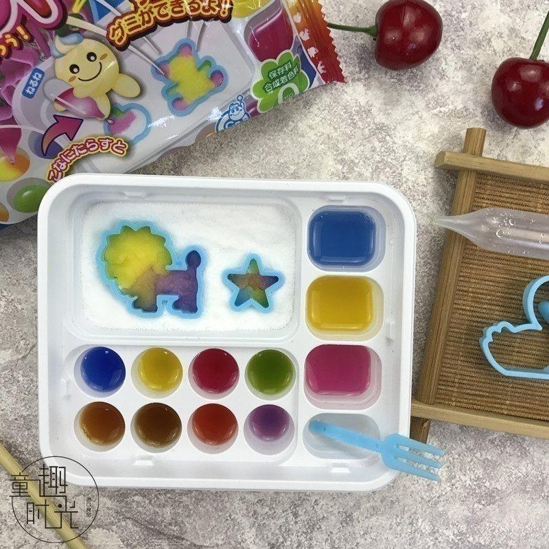 日本食玩 嘉娜宝kracie创意调色板DIY手工自制可食糖果知育菓子