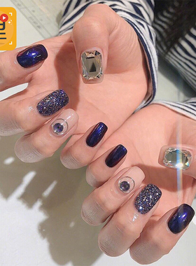 狸老师施华洛世奇元素水晶钻超闪美甲异形钻饰高级指甲装饰饰品