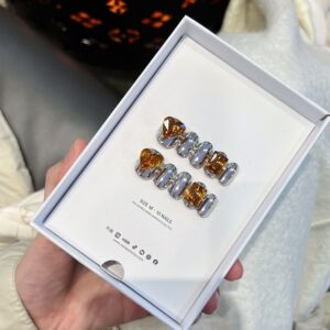 【莫吉托】白金色短甲设计师款潮流风穿戴甲辣妹美甲穿戴式指甲贴