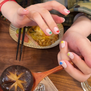 彩糯针织 糖果色爱心甜妹少女心氛围感美甲多巴胺超可爱穿戴甲