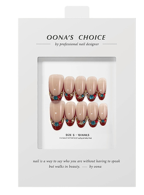 【熹妃】全华钻彩钻经典红法式杏仁美甲新年红色战甲显白穿戴甲