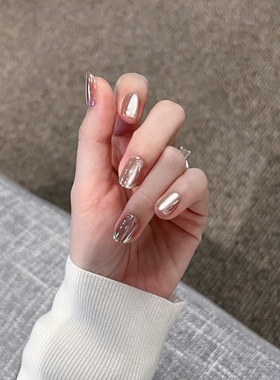 【金粉世家】玻璃珠猫眼法式美甲春夏显白气质款国风穿戴甲新中式