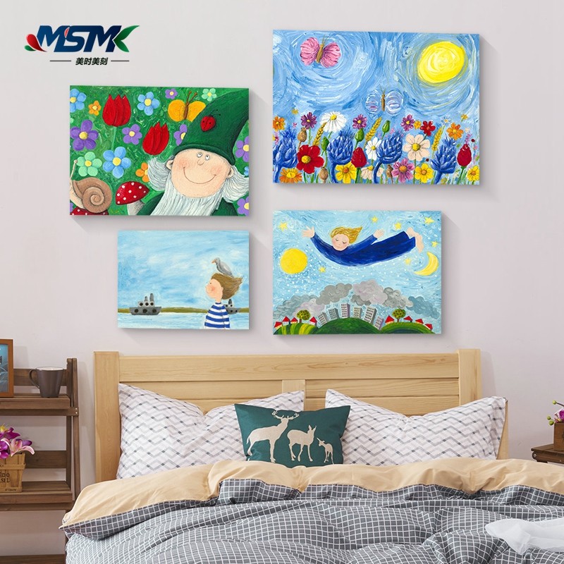 幼儿园儿童房装饰画无框画北欧小清新油画挂画绘本馆壁画卡通墙画,家居饰品,现代装饰画,淘宝优惠券,粉丝福利购,淘宝优惠卷