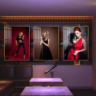 KTV包厢劲歌性感装饰画K歌厅酒吧酒店清吧壁画包房迪斯科挂画晶瓷
