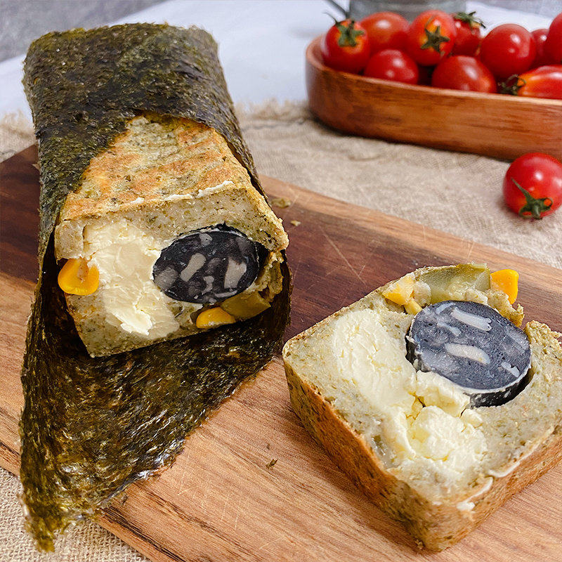 墨鱼肠酸黄瓜玉米乳酪全麦磅蛋糕手工无糖精糕点健身零食代餐