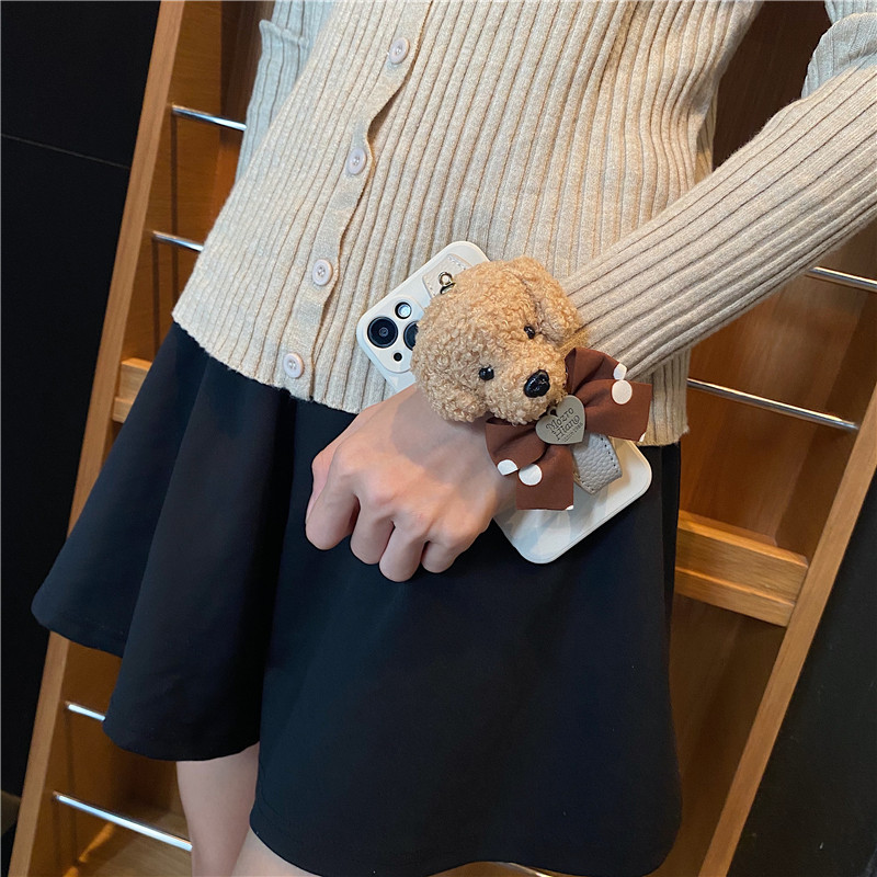 防摔适用苹果卡通17泰迪狗手机壳
