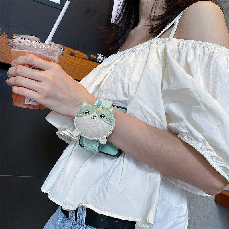 卡通可爱猫咪腕带适用华为pocket2手机壳purax典藏折叠屏防摔oppofindn3/n2flip三星zflip7/6女5小米mixflip2