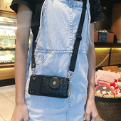 零钱包适用苹果16手机壳14pro保护套iphone17带挂绳Xsmax斜挎带11软拉链7 8plus女款 12卡包13mini硅胶se2黑15