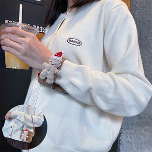 海马毛姜饼人手提腕带适用小米mixflip2手机壳折叠屏带中轴保护适用三星zflip7保护套6防摔5硬壳w26 w24 w25