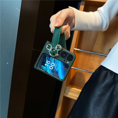oppoFindn2flip亚克力轻奢皮腕带