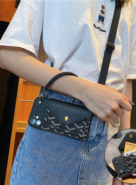 斜挎零钱包适用华为nova15手机壳12黑色11卡包10带挂绳9se硅胶8pro软7女防摔14新款13优畅享60X卡包pura70pro