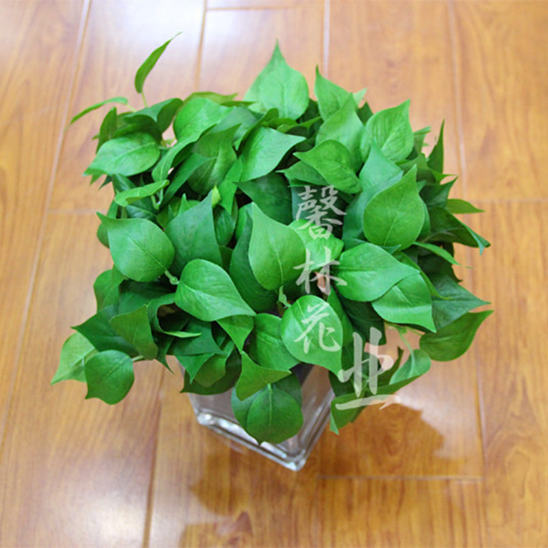 仿真猪心叶假叶子植物墙配材软装常青叶绢布绿化工程绿萝插花摆设