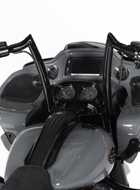 哈雷公路滑翔改装1.5英寸羊角车把 双灯滑翔改装羊角车把