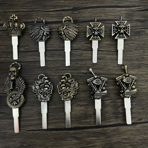 摩托车改装钥匙奔达黑旗500奔达450拿破仑450钥匙胚灰石250钥匙