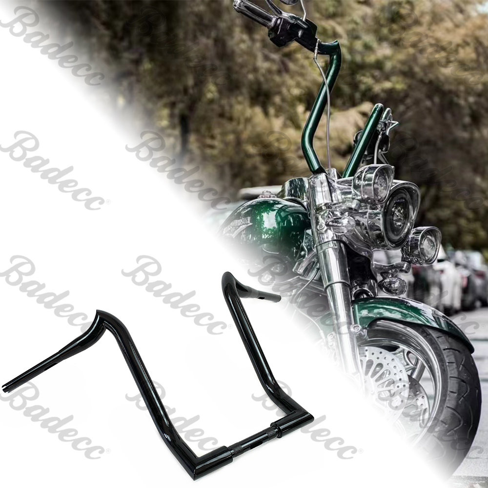 哈雷改装1.5英寸定制山羊角车把适用883戴纳软尾街霸肥仔威路德