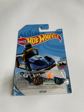 风火轮合金小跑车老款蓝色LET’S GO卡丁车儿童玩具车模收藏车