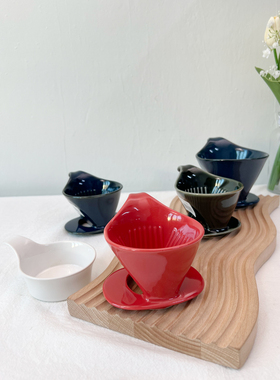 进口ZeroJapan 平吉窑美浓烧陶瓷手冲咖啡滤杯bee house双孔滴滤