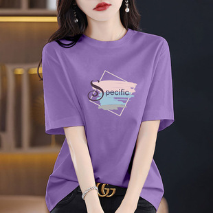 新款 百分百纯棉短袖 夏装 女装 胖mm宽松休闲显瘦上衣 t恤200斤加大码