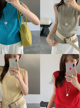 ULOUR/U粒-26年早春韩系时尚后背设计背心叠穿背心818#