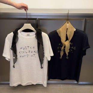 配丝巾 T恤 3258s 夏上新韩里韩气简约百搭ins风慵懒短袖 SUSAN