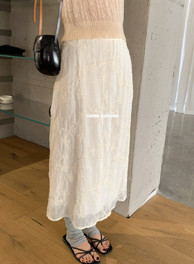 IMISS-26年早春上新韩标气质刺绣提花A字半身裙R20366