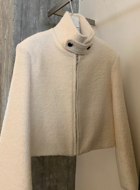 IMISS冬上新韩标升级羽绒里衬立领百搭羊毛外套（67羊毛）H70825