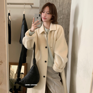 H2198 含70羊毛 IMISS冬上新主推款 高品质百搭手工双面羊绒大衣