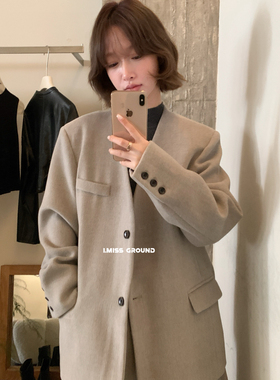 IMISS-升级羽绒里衬高品质V领宽松保暖羽绒服外套(配腰带)H10686