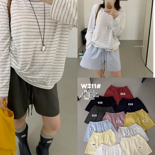 ACME PRETTY档口销量王Top韩版夏季彩色基础百搭休闲时尚短裤W311