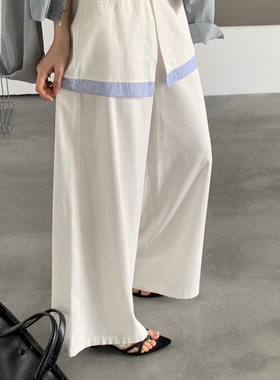 ULOUR/U粒-26年早春撞色屁帘直筒裤休闲裤95329