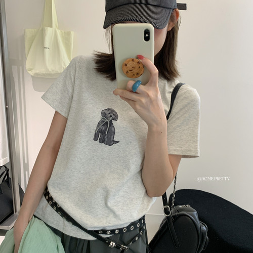 ACME PRETTY-小个子福音小版型小狗T短袖T恤(不含腰带)W312