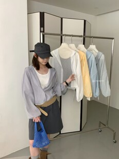 防晒衣两件套W292 开衫 ACME PRETTY韩系百搭简约休闲背心棉麻长袖