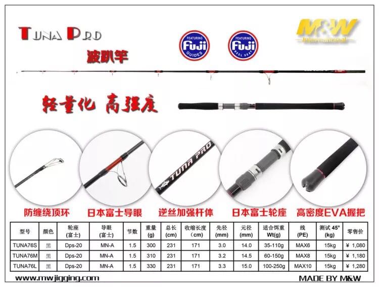 MW铁板竿波趴竿新款TUNA PRO竿海钓船钓竿GT竿岸抛竿路亚竿鱼竿