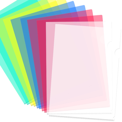 加厚彩色L型文件夹A4透明文件套