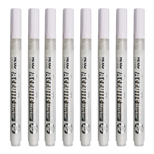 单支丙烯马克笔拍立得丙烯笔白色丙烯颜料笔不掉色黑色涂鸦笔金色油漆笔学生专用直液式丙稀画画笔高光笔diy