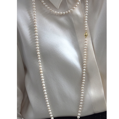 CMM淡水珍珠项链长款珍珠毛衣链