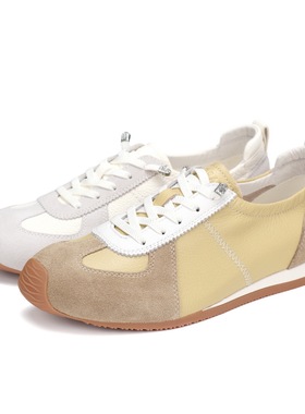 HARSON哈森2026圆头软底内增高一脚蹬德训鞋休闲板鞋女HCS263902