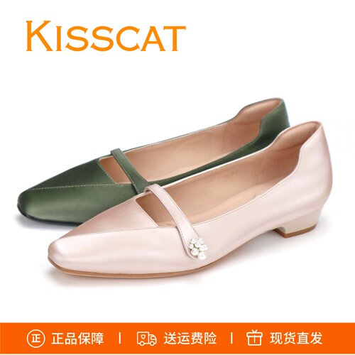 接吻猫新中式玛丽珍鞋K76139A-12