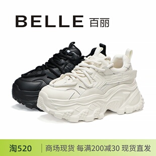 款 超轻女鞋 系带厚底增高老爹鞋 A6B1D BELLE百丽2024春季 运动鞋 女鞋