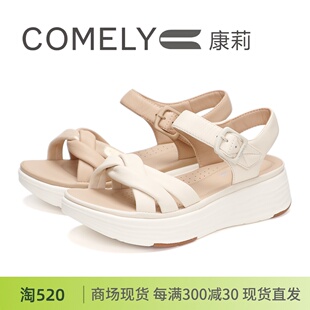 COMELY康莉2024夏款 KAJ43300DC01A03BLF 凉鞋 厚底露趾羊皮后空女鞋