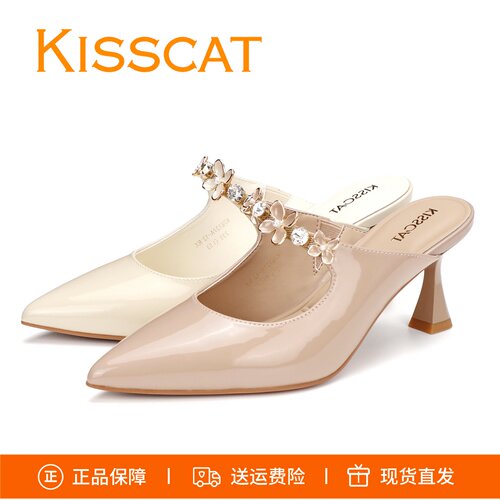 接吻猫细跟牛漆皮女鞋K76127A-12