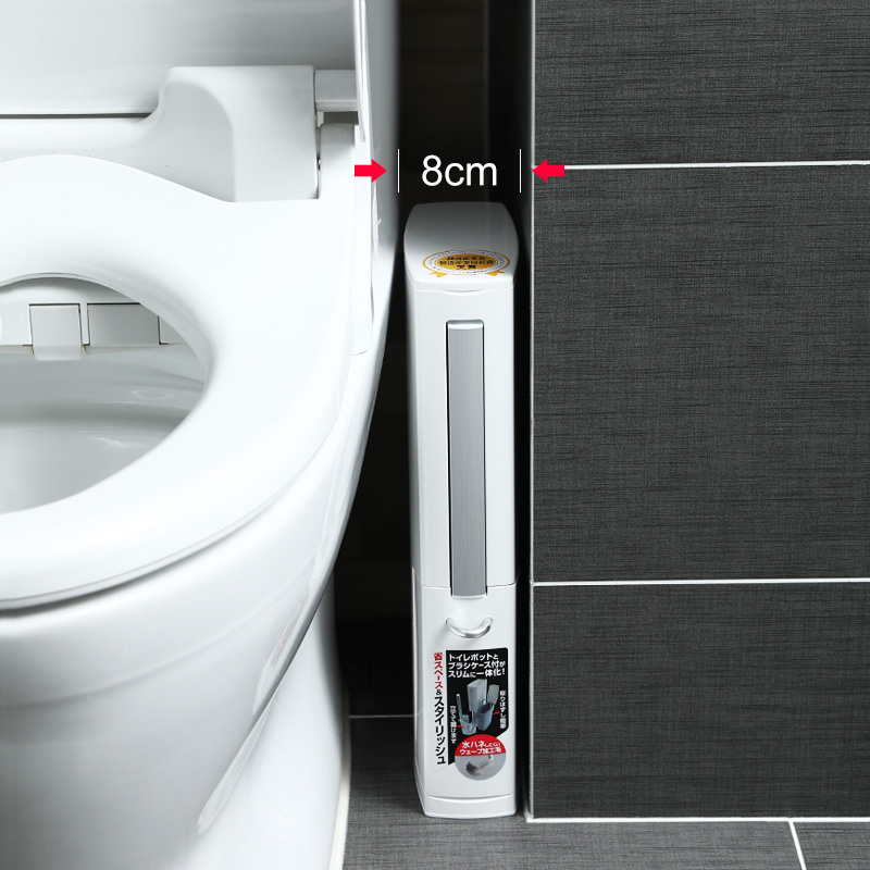 日本AISEN窄缝垃圾桶马桶刷套装极窄夹缝家用卫生间超窄厕所纸篓