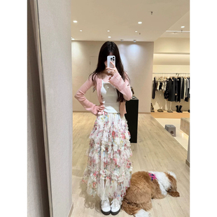 网红爆款半裙多巴胺蛋糕半身裙2026新款淑女气质纱裙子女夏季超仙