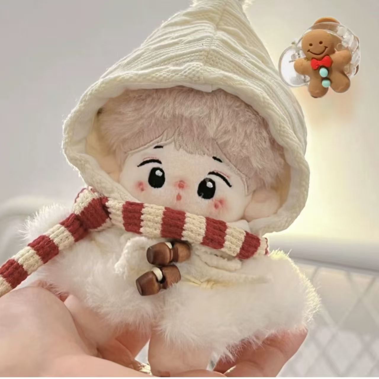 10cm20cm姜饼兔星星树冬款可爱套装棉花娃娃正常体海星体换装娃衣