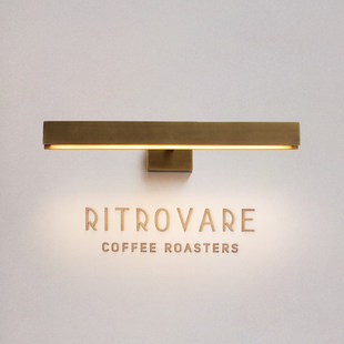 全铜复古墙壁照画灯设计师客厅走廊咖啡店长条挂画壁灯轻奢镜前灯