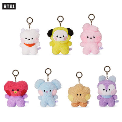 BT21防弹少年团minini站姿玩偶钥匙扣挂件可爱公仔女包包挂饰礼物