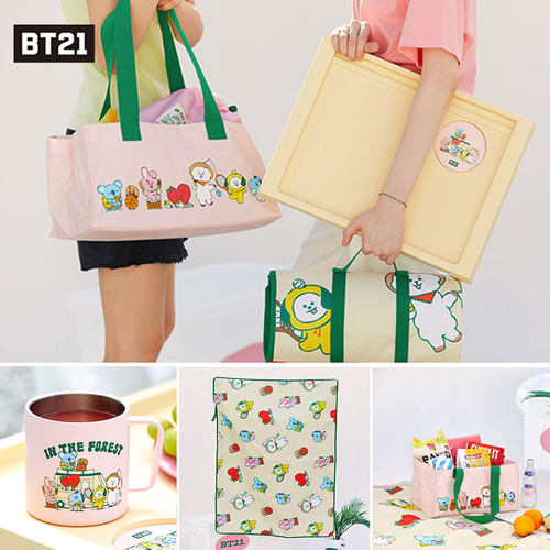 BT21露营野餐包不锈钢水杯野餐垫